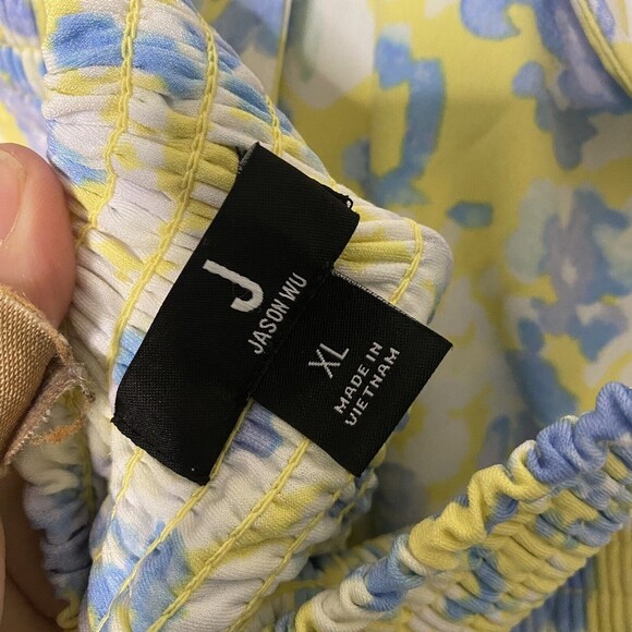 J Jason Wu Regular Halter Maxi Dress Soft Yellow XL Women Spring Summer - Picture 8 of 9